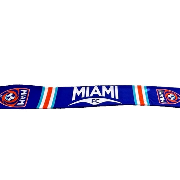 Miami FC‎ Futbol Club Fan Scarf; Soccer; Royal Blue w/Aqua/Orange; 60" x 7" - Picture 5 of 6